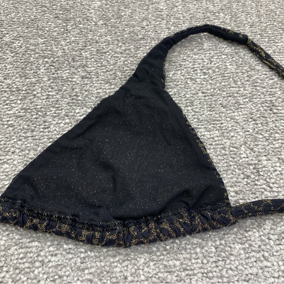 Demi Moore X Andie The Tropez Top Medium Black Triangle Bikini Swim AT255-BLK - Picture 10 of 12